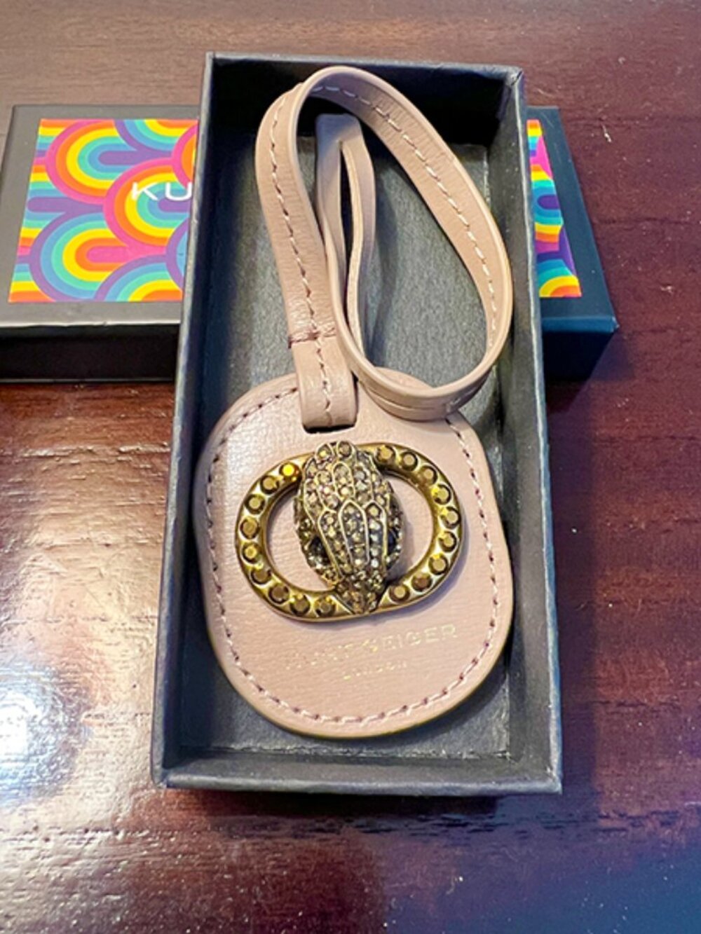 Kurt Geiger London Chelsea Collection Taupe Luggage Tag | NWOT